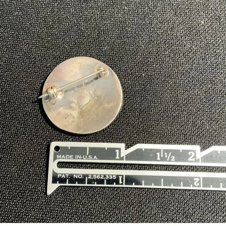 Vintage Abstract Sterling Turquoise Brooch Southwestern