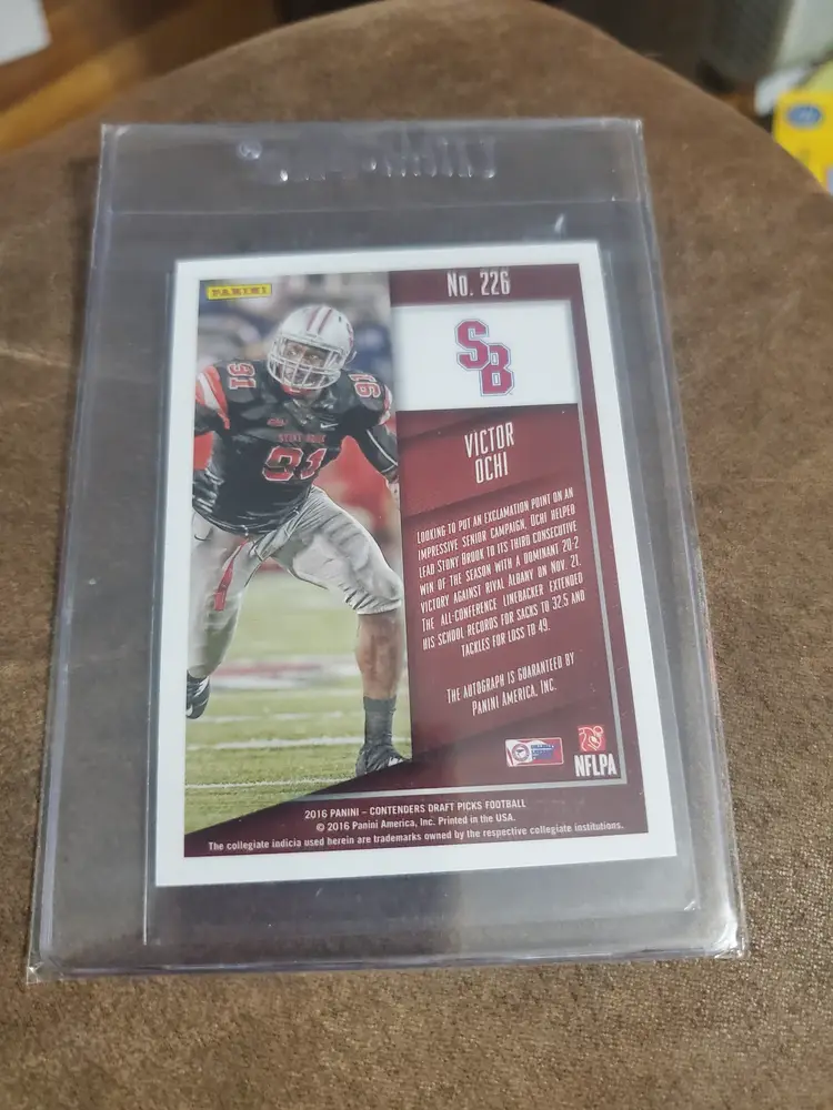 2016 Panini Contenders Draft Picks Victor Ochi Auto 15/15