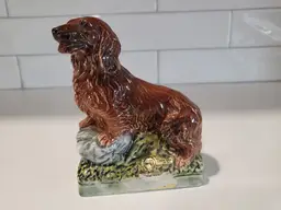 Vintage Garnier Liqueurs porcelain decanter Dachsund dog #344 Made In Italy