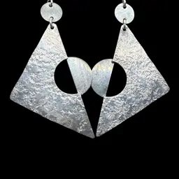 vintage 925 sterling silver modernist geometric dangling earrings