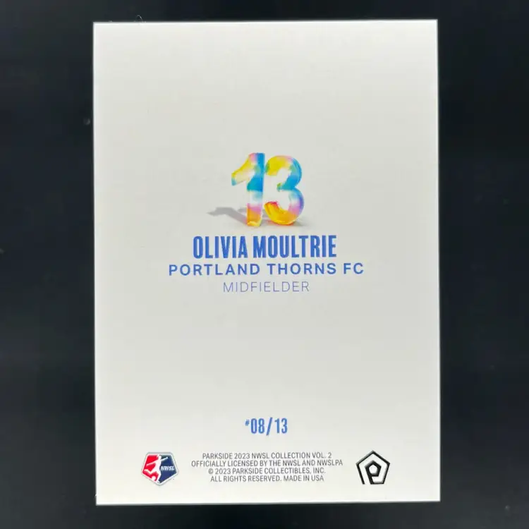 Olivia Moultrie 2023 Parkside NWSL Vol 2 Numerics /13 Portland Thorns Soccer Card