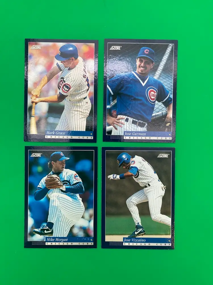 Score 1994 MLB Chicago Cubs Lot of 12 Different Trading Cards
