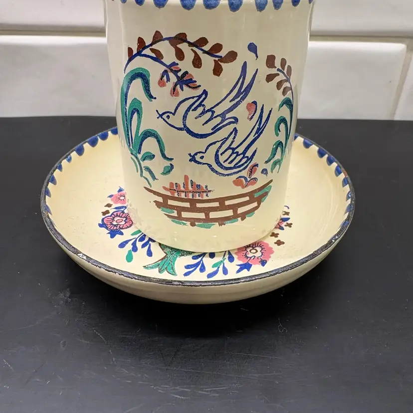 Set of Greek Handmade Enamel – Plate & Mug (Hand-made Enamel)