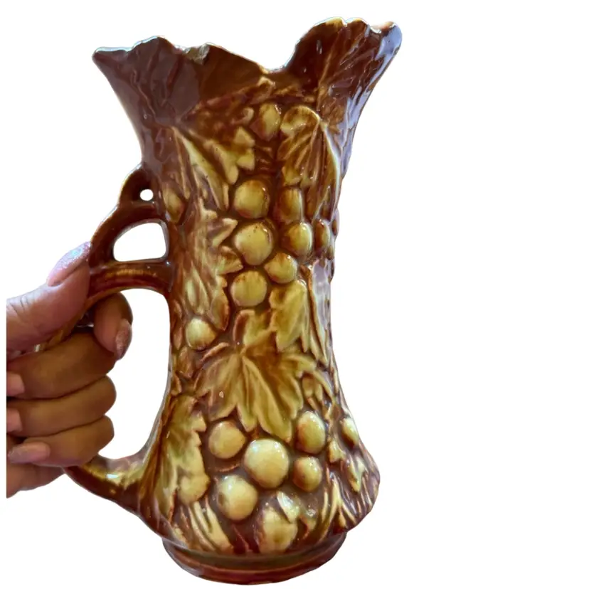 McCoy Grapes Pitcher Or Vase Planter