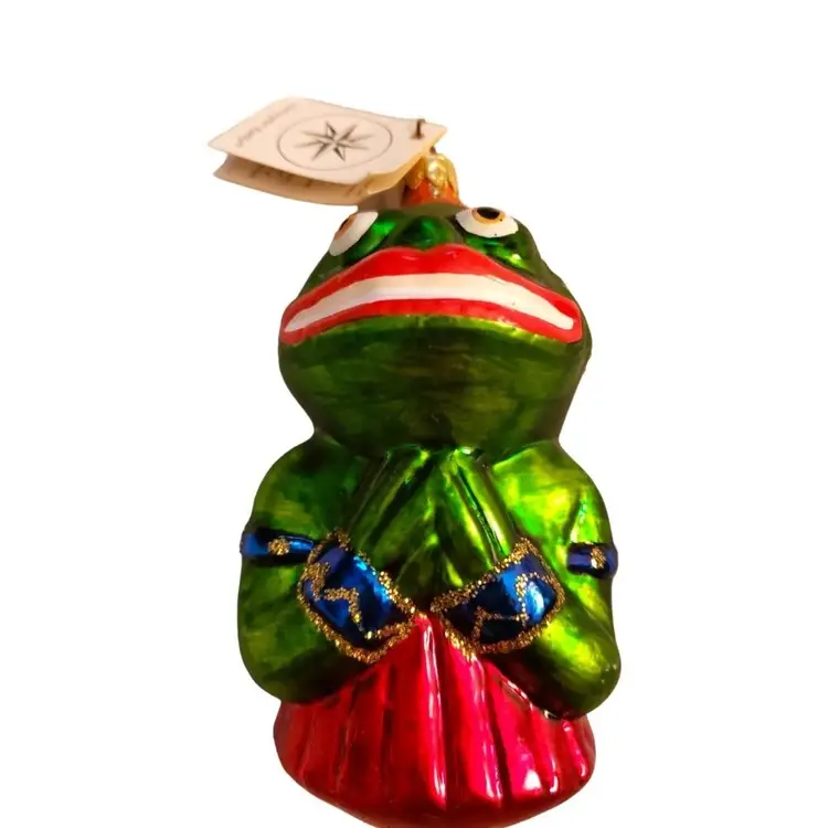 Vintage Christopher Radko 1995 Frog Lady Christmas Ornament 850/1200 EUC