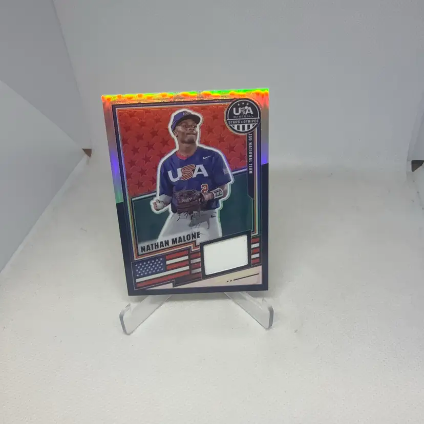 2026 Panini Prizm USA Stars & Stripes Nathan Malone Jersey Card