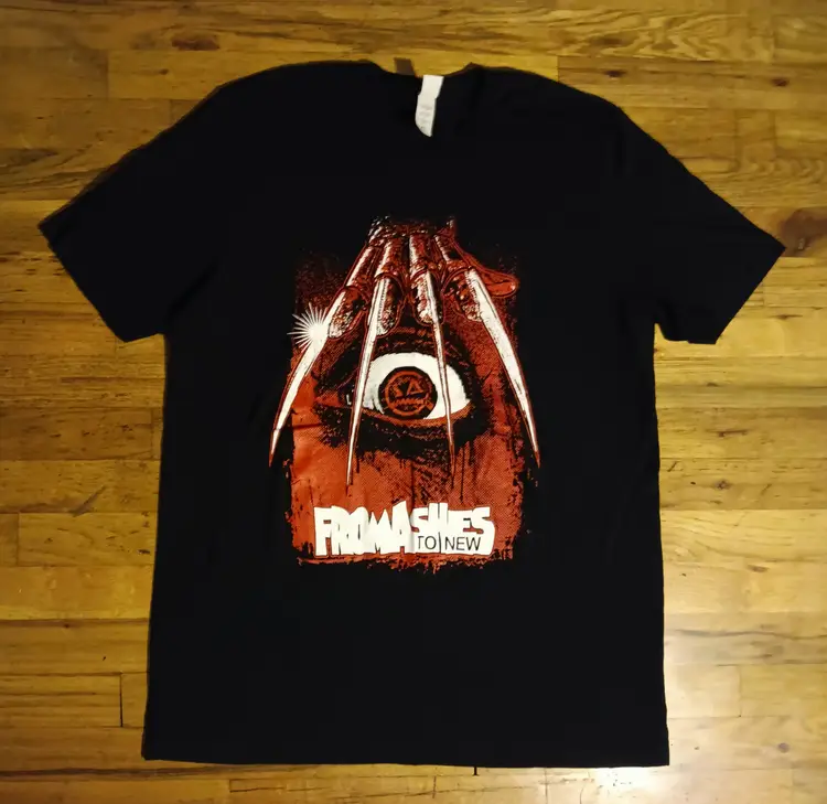 From Ashes to New Freddy Kruger t-shirt Nightmare Elm Street concert rap metal