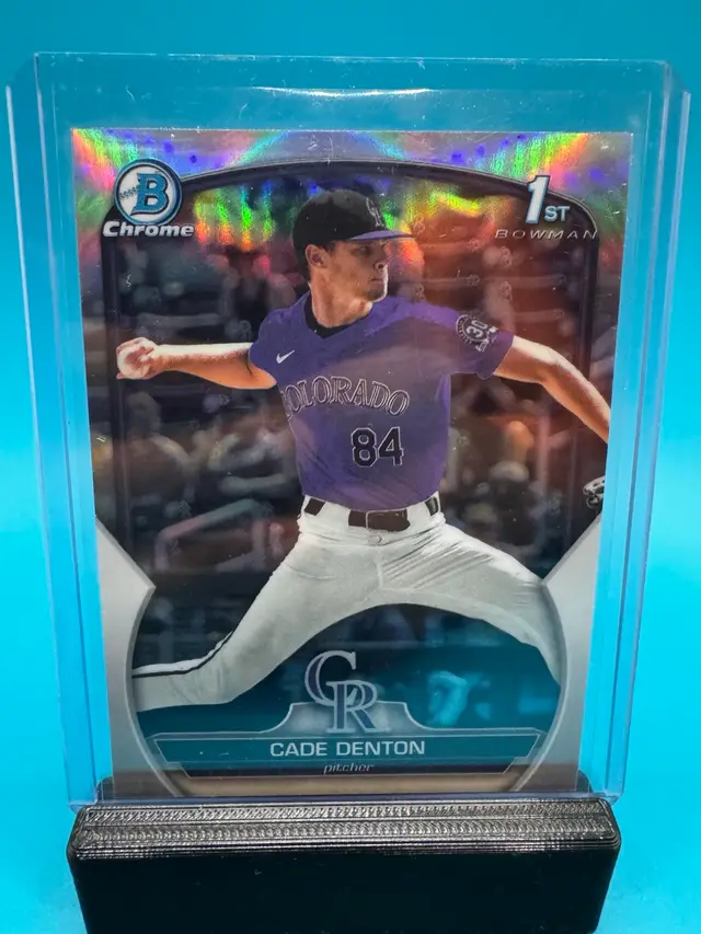 Cade Denton 1st Bowman Chrome Refractor Colorado Rockies