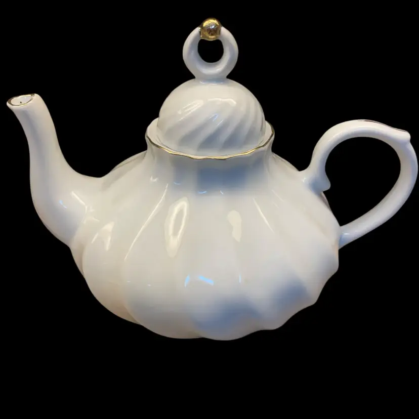 Vintage Porcelain Teapot With Lid