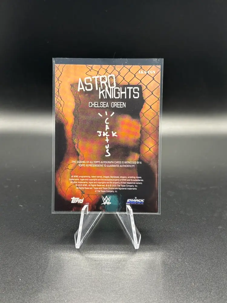 2025 Topps Chrome Cactus Jack WWE Chelsea Green Astro Knights Auto /10