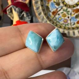 925 Sterling Larimar Earrings