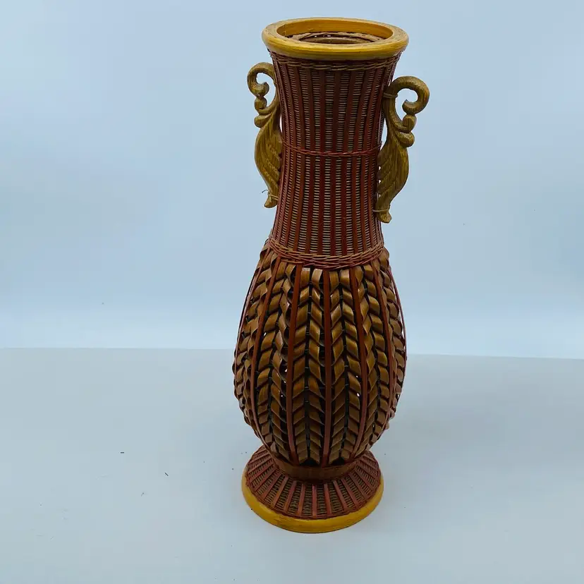 #4002 Handwoven Basket Wicker Vase