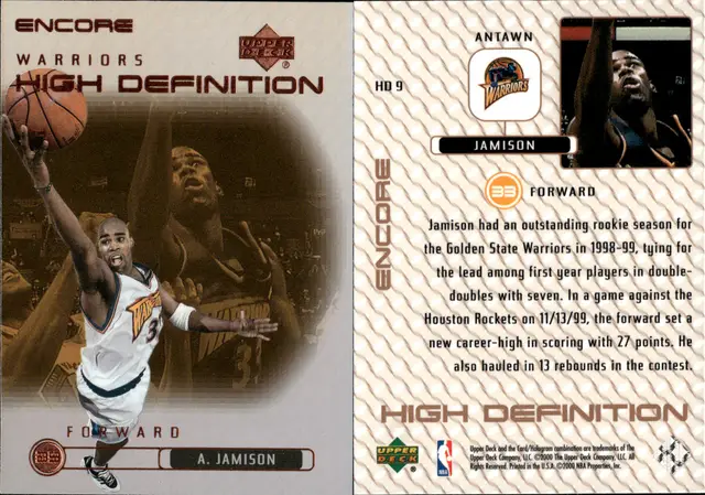Antawn Jamison 11-Card Lot Insert RC Warriors 1999-01 UD Topps SkyBox
