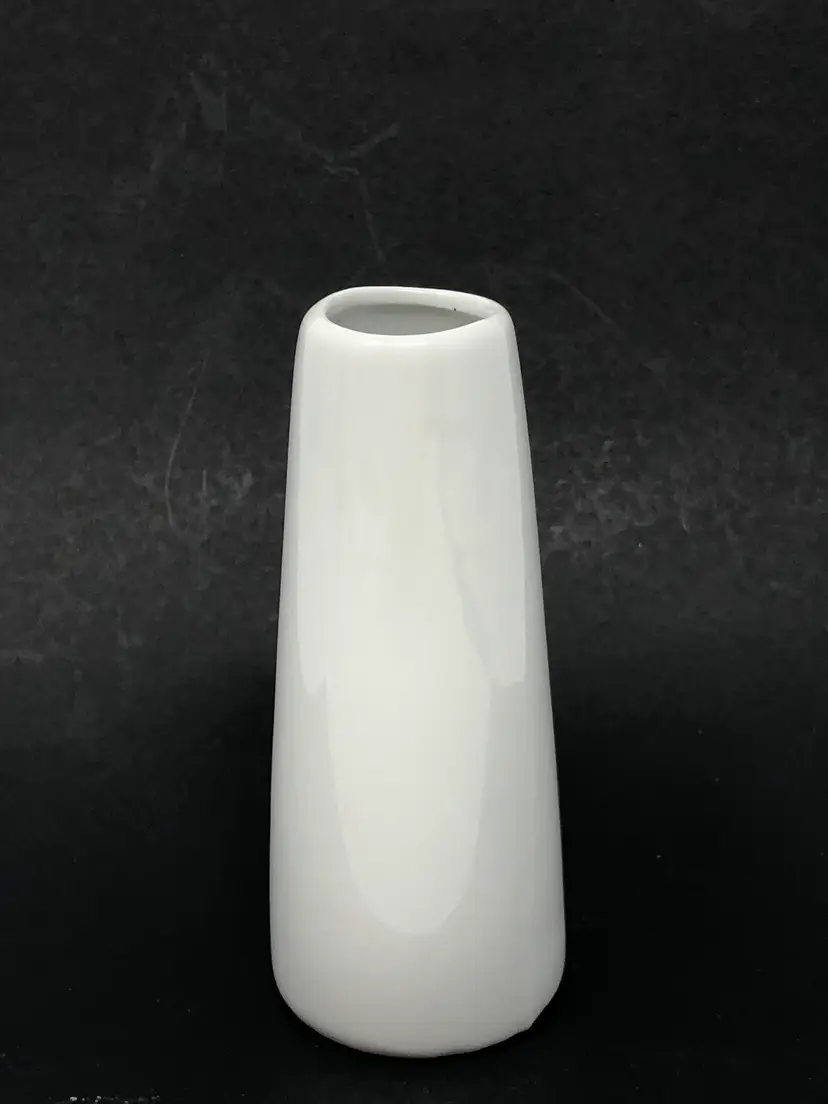 Bright White Tower Bud Vase 4" Table Vase