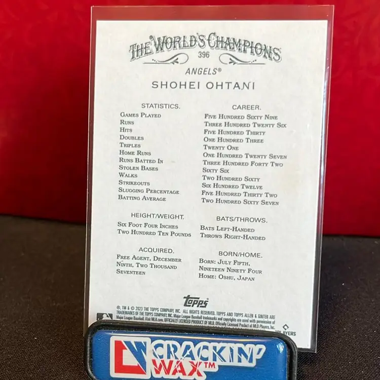 Shohei Ohtani 2023 Topps Allen & Ginter SP #396 Los Angeles Angels