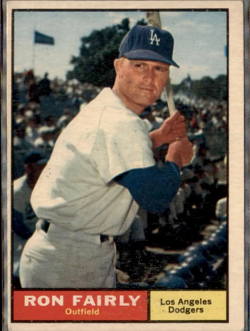 1961 Topps #492 Ron Fairly - ( ) - Los Angeles Dodgers