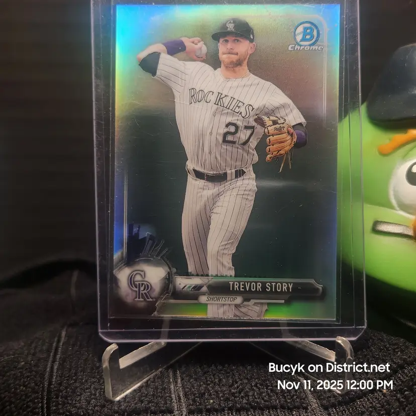 2017 Bowman Chrome Refractor - Trevor Story Colorado Rockies 48/499