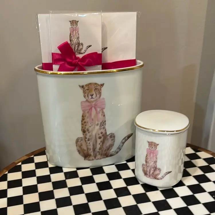 Pink Cheetah Gift Set