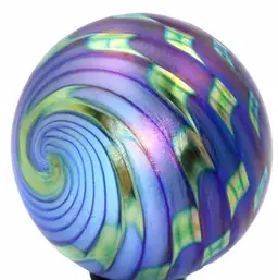 Rare NEW Old Stock STUART ABLEMAN Reptile Swirl Art Glass Paperweight