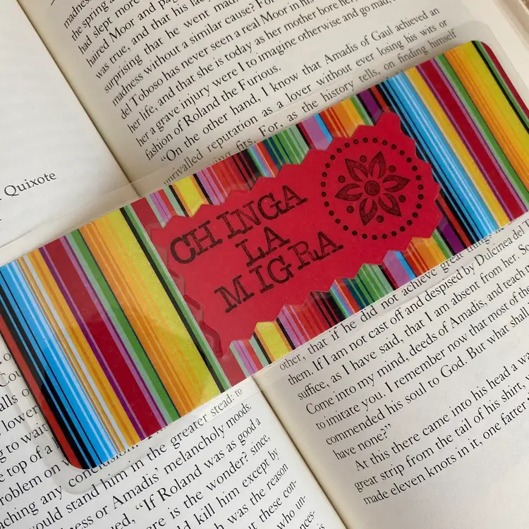 Chinga La Migra Red Bookmark