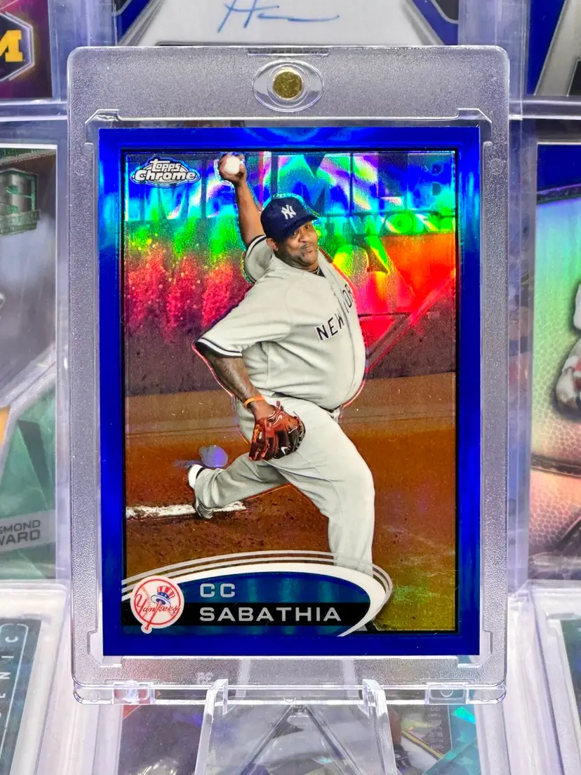 CC Sabathia 2012 Topps Chrome /199 COLOR MATCH Blue Refractor New York Yankees