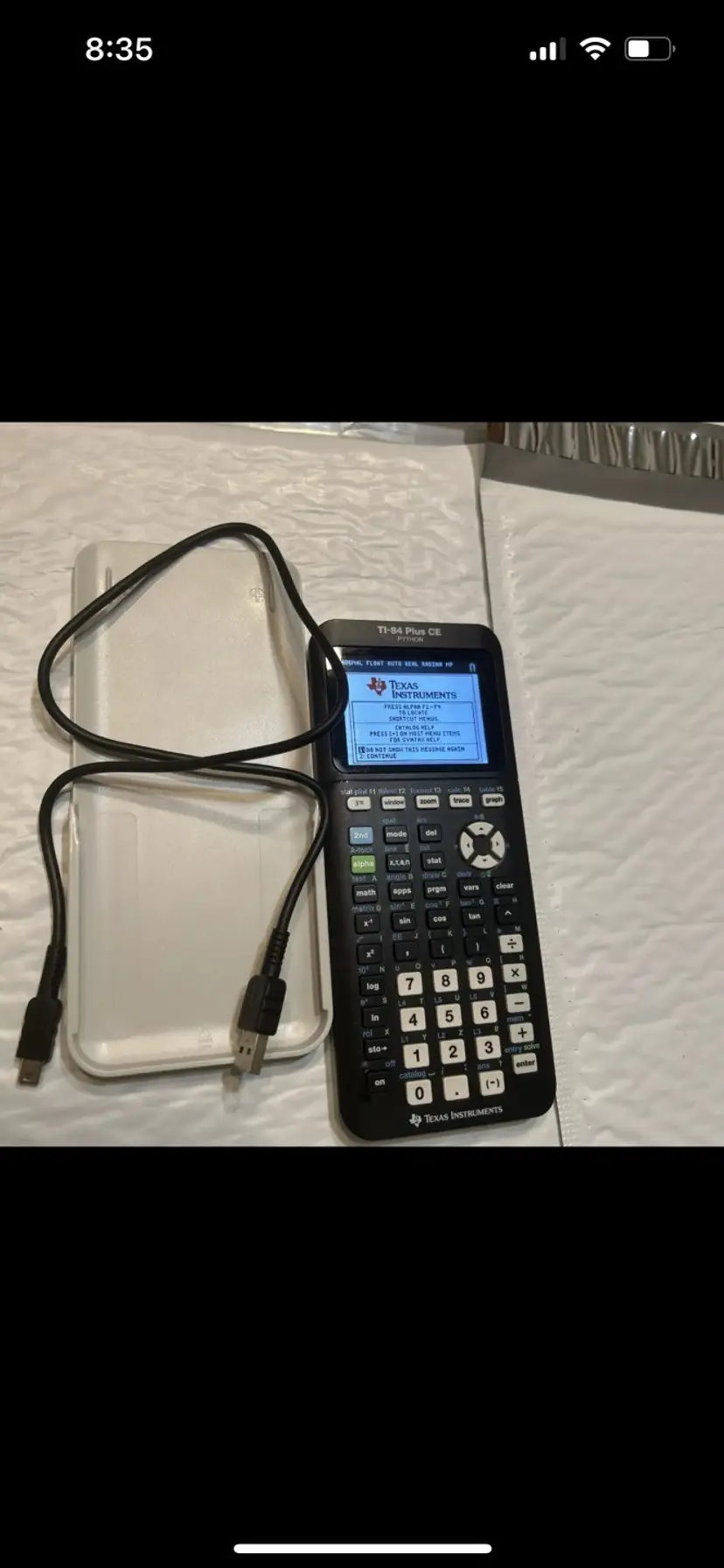 Texas Instruments TI-84 Plus CE Python Graphing Calculator W Case Cable Black Tested