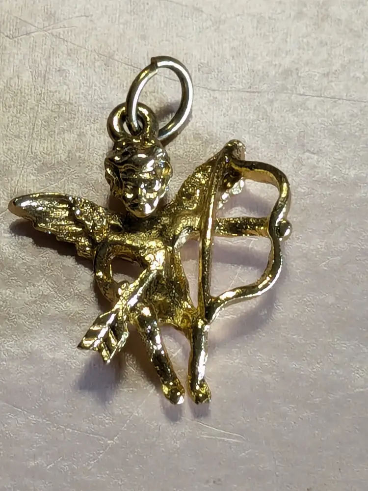 Vintage House of Borvani Gold Plated Cherub Angel Charm