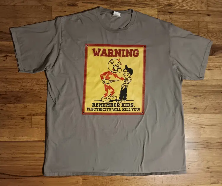 Reddy Kilowatt t-shirt Kids Electrcity Will Kill You