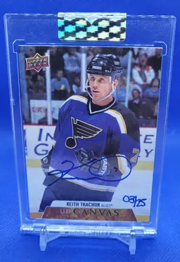 2020-21 Clear Cut Hockey Keith Tkachuk Canvas Auto /25 Blues