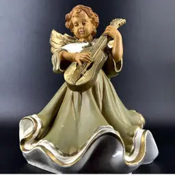 Italian Resin Musician Angel Figurine