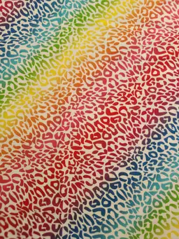 Rainbow Cheetah Print Cotton Fabric