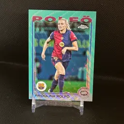 Fridolina Rolfö 113/199 Aqua Wave #96 - 2024/25 Topps Chrome Gold UEFA Barcelona