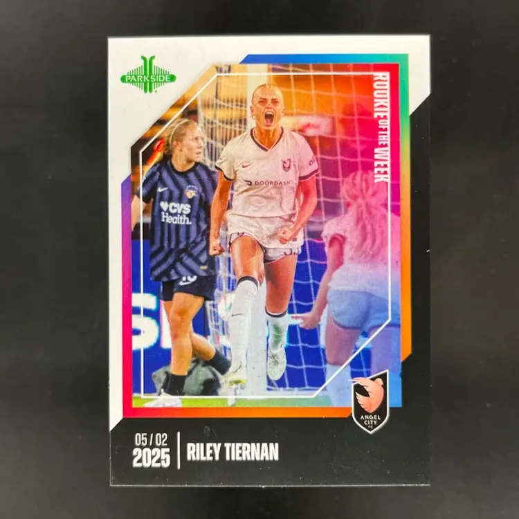 Riley Tiernan 2025 NWSL Parkside Pronto Rookie Of The Week Subscriber Exclusive /210 Soccer Card #ROW7