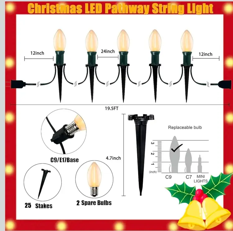 Pathways Light Christmas Lights outdoors new