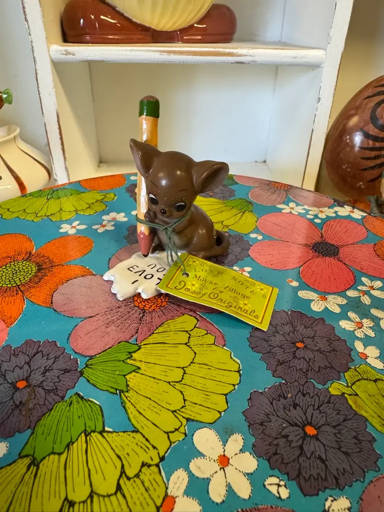 Vintage Josef Originals I Love You Mouse Figurine