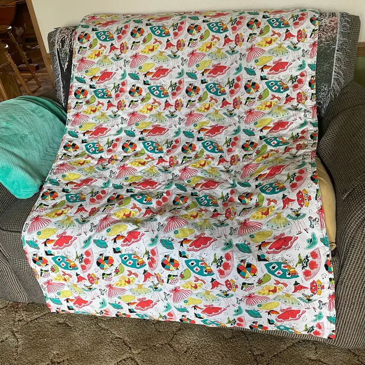Vintage Handmade Crib Quilt Or Wall Hanging