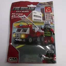 Ausini Fire Brigade City Heros Fire Truck Building Blocks 63 pieces New