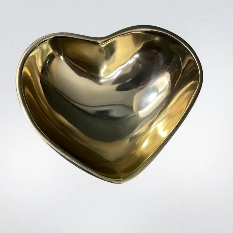 #01 Beatriz Ball Thanni HEART Metal Mini Bowl (Red and Gold)