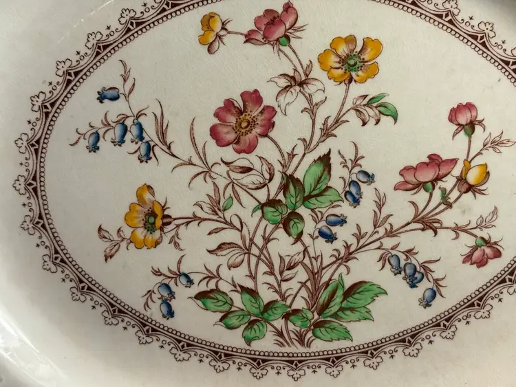 Platter Booths 1912 Corinthian Wild Rose
