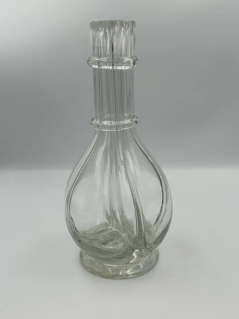 Vintage Rare French Four Chamber Clear Glass, Frog Decanter/Flower Vase France