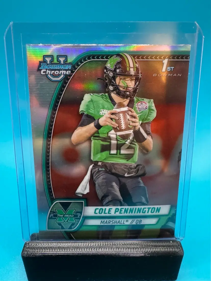 Cole Pennington 1st Bowman Chrome U Refractor Marshall Thundering Herd