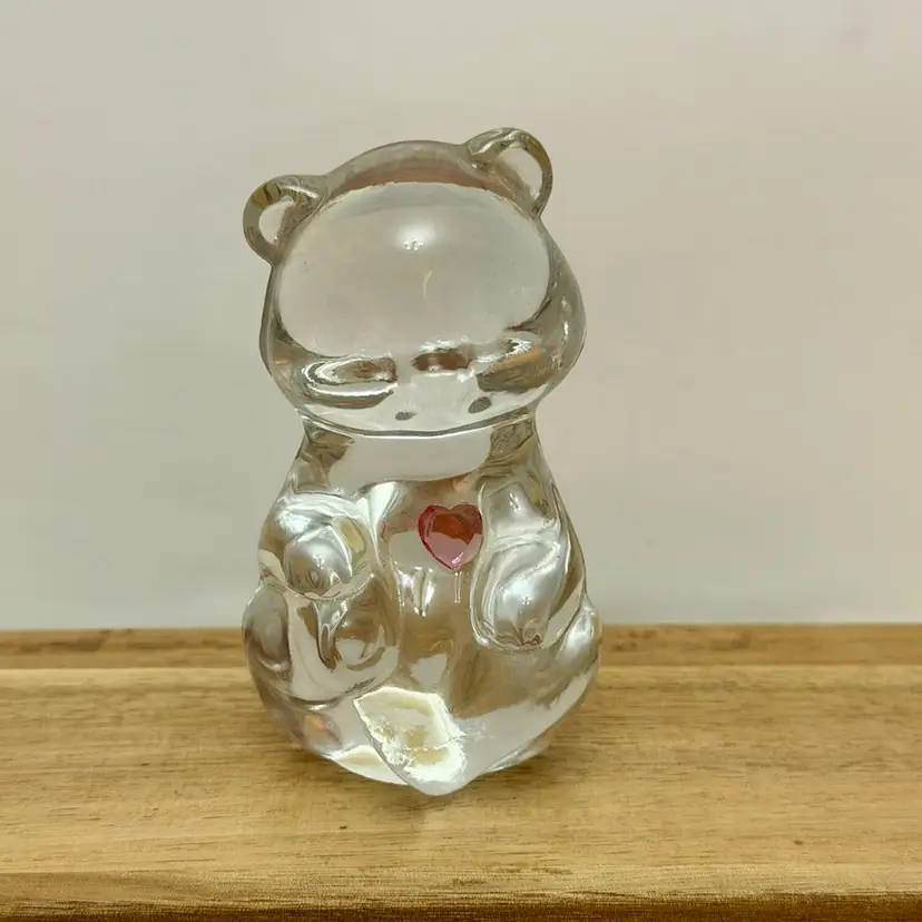 Fenton Pink Heart October Birthday Bear