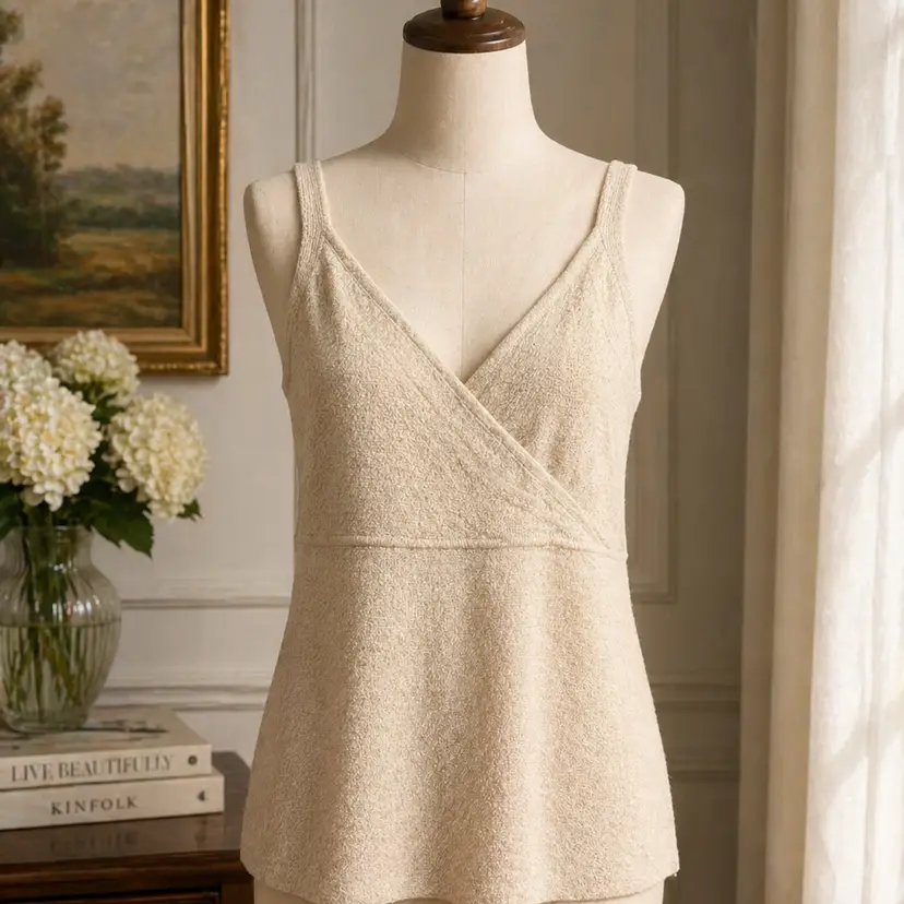 Eileen Fisher Beige Wool Shell Size XL