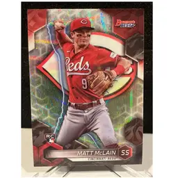 Matt McLain 2023 Bowmans Best Wave Refractor RC Cincinnatti Reds
