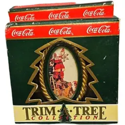 1991 Lot of 2 Coca-Cola Coke ornaments