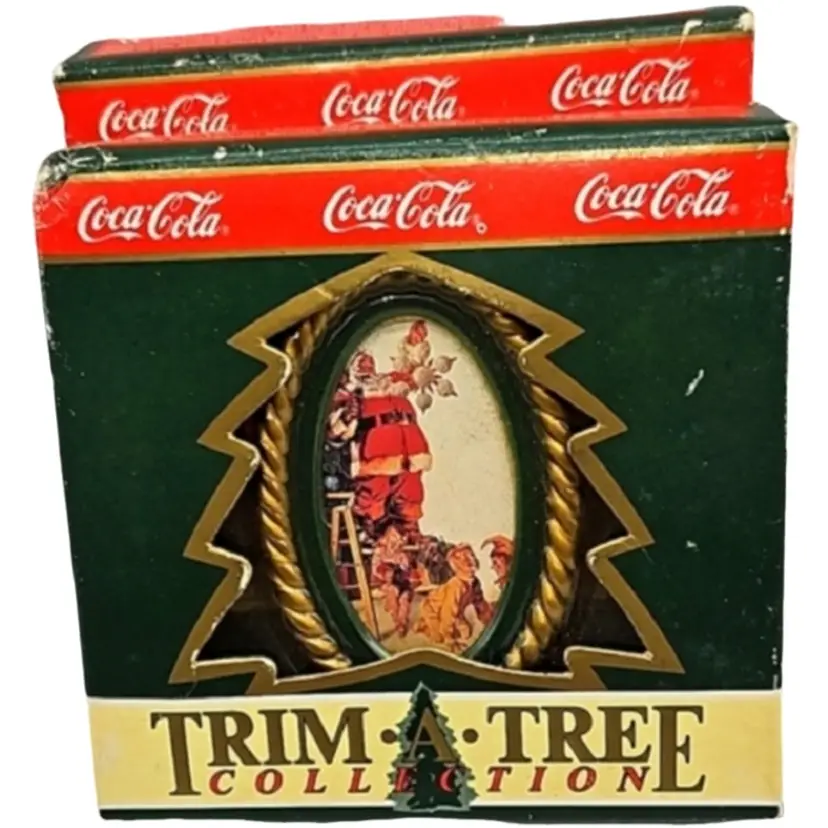 1991 Lot of 2 Coca-Cola Coke ornaments