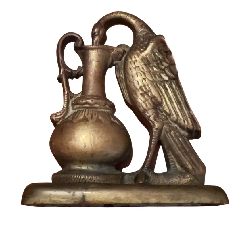 Antique Brass Nineteenth Century Victorian Era Door Stop/Book End