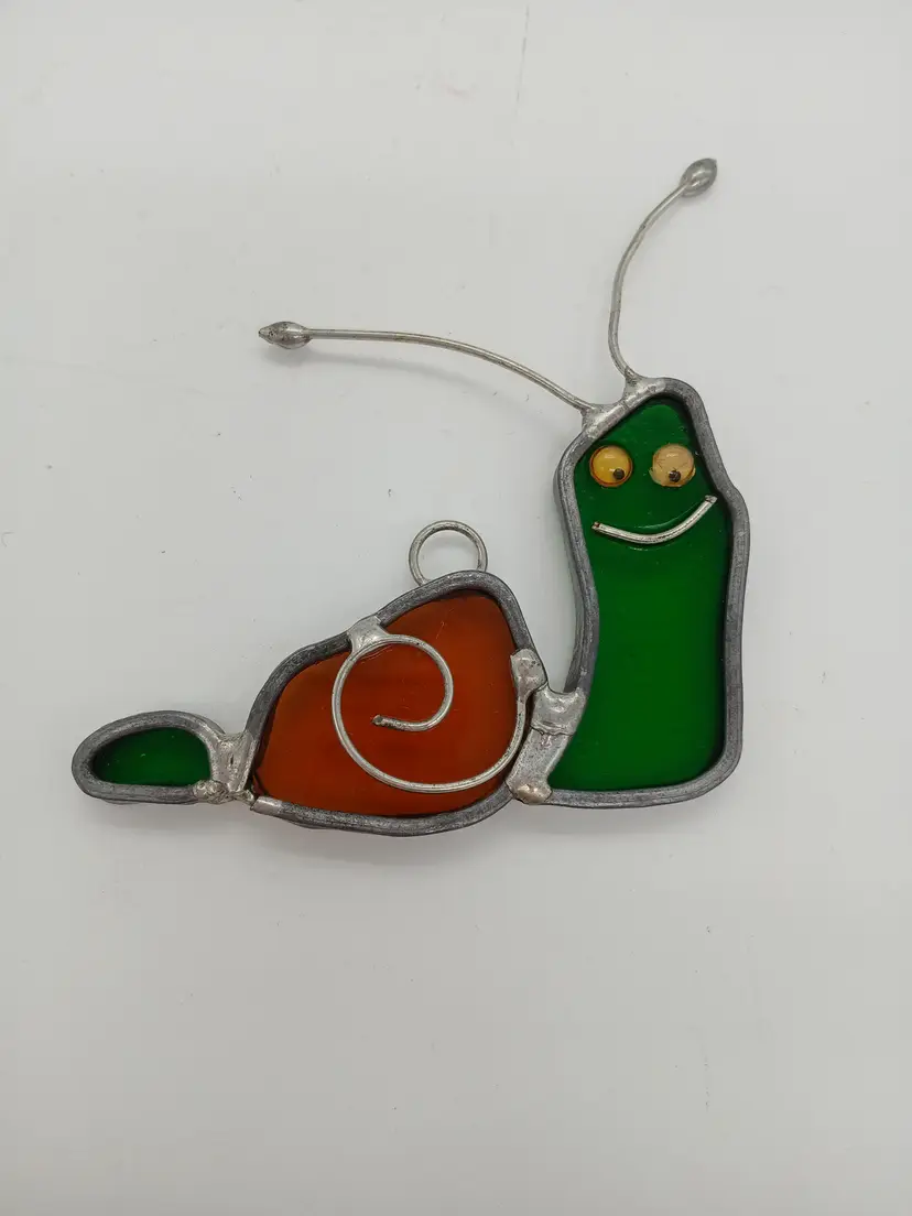 Snail Stained Glass Suncatcher