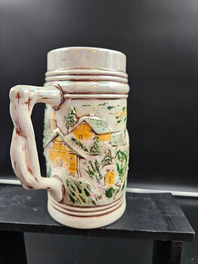 1970 ceramic tavern mug, hobbies piece signed