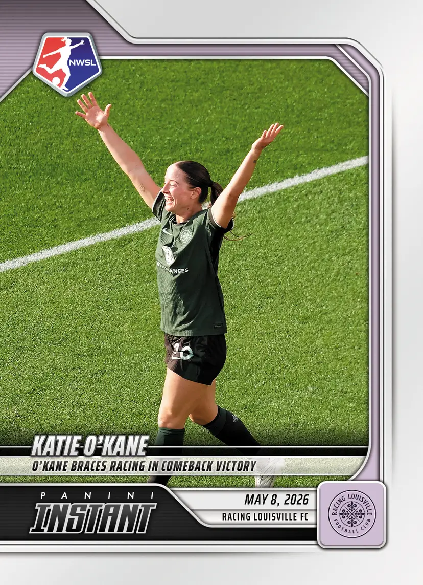 Katie O'Kane Soccer Card Limited Edition Only 76 Made - 2026 Panini Instant NWSL #58 Racing Louisville